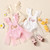 0-24M Baby Romper Dress with Mesh Lace One Letter Ruffles Princess Dress Baby Summer Clothing For Girls Birthday Gifts