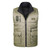 Mens new multi-pocket vest double-sided wear down cotton vest men multi-pocket double-sided wear vest