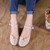 String Bead Women Canvas Embroidered Wedge 7cm High Heel Shoes Retro Handmade Ladies Cotton Casual Pumps espadrilles
