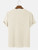 Men T-Shirts Summer Solid Color Round Neck Basic Short Sleeve T Shirt Knitted Casual Loose Top Tee Beach