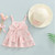 0-3Y Baby Girl Summer Princess Dress Big Bow Decor Flower Pattern Sleeveless Sling Sweet Dress Sun Hat Baby Clothes Sets