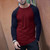 Men Autumn Patchwork Long Sleeve T-shirt Slim Casual O Neck Pullover Top Daily Sports Oversized T Shirt Men