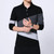 Mens T Shirts Contrast Color Patchwork Long Sleeve Slim Fit Cotton Collar T Shirt Male Clothing