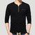 Spring Autumn T Shirt Men Henry Collar Long Sleeve Cotton Solid Color Slim Fit T Shirt Mens Tops Tees