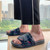 Men Breathable Mesh Slippers Summer Home Indoor Bedroom Shoes Outdoor Beach Casual Sandals Male Trend Black Red Slippers