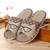 shoes women High quality flax slippers women New style home linen Striped slip slippers summer cartoon glasses floor