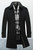 Winter Men Wool Coat Male Slim Fat Business Casual Black Pea Coat With Scarf Men Clothing Overcoat