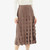 Spring Women Basic Pleated Skirts folds plus size niche design fringed midi skirt pleated skirt women