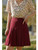 High Waist Draped Mini Pleated Skirt Slightly Fat Lady A-LINE Dress Office Lady Solid Summer Sweet Red Above-Knee Skirt