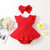 Baby Summer Clothing Newborn Infant Baby Girl Clothes Rib Solid Color Lace Fly Sleeve Jumpsuit Romper Headband 2Pcs Outfits