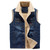 New Ticken Vest Men Waistcoat Velvet Cowboy Vests Leisure Denim Vests Man Male Outerwear Coats Mens Tops