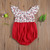 Summer Christmas Infant Newborn Baby Girl Bodysuit Sleeveless Ruffled Elk Patchwork Jumpsuits Casual Santa Clothes Outfits