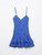 Women V Neck Hollow Out Embroidery Hem Cascading Ruffles Sling Mini Dress Female Side Zipper Slim