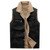 Winter Fleece Vests Men Solid Color Warm Sleeveless Jacket Mens Thick Windproof Waistcoat Turn Down Collar Casual Vest Men