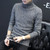 Mens Turtleneck Sweater Knittde  Pullovers Mens Clothes Autumn Winter Casual Sweater Turtleneck Slim Fit Warm Pullovers