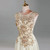 Elegant Sexy lace flowers light yellow Evening dress  prom dresses evening gowns