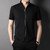 Summer  Designer Tops Trendy Cool Men Tshirt With Zipper Solid Color Short Sleeve Casual Men Clothes