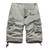 Summer Cargo Shorts Men Cotton Straight Casual Overalls Shorts Multi Pocket Solid Color Knee Length Shorts Mens Clothing