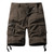 Summer Cargo Shorts Men Cotton Straight Casual Overalls Shorts Multi Pocket Solid Color Knee Length Shorts Mens Clothing