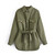 Winter clothes women parkas vintage Autumn long coat women style designer jacket with belt army green