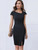 Summer Women Elegant Front Split Office Plain Dresses Business Formal Vintage Bodycon Slim Dress