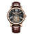 Casual Designer Watch for Men Luxury Rose Gold Watches  Tourbillon Automatic Watch with Alligator Strap