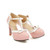 Shoes Round Toe Heel pumps Women Platform pumps with bow party wedding Footwear t strap