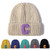 Winter Thick Warm Knitted Hat Solid Soft Letter Beanie Hat Stretch Beanie Acrylic Skully Cap