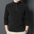 Men Warm Fleece T Shirt Male Solid Color Slim Fit Long Sleeve Zipper Stand Collar T Shirts Autumn Casual Tops