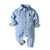 Top and Top Infant Boys Gentleman Romper Clothes One Piece Long Sleeve Cotton Patchwork Plaid Bow Tie V-neck Jumpsuit