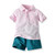 Summer Infant Boy Casual Clothes Set Short Sleeve Tshirt+Shorts 2PCS Suit Toddler Boy Gentleman Outfits Baby Sunsuit