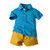 Summer Infant Boy Casual Clothes Set Short Sleeve Tshirt+Shorts 2PCS Suit Toddler Boy Gentleman Outfits Baby Sunsuit