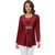 Women Blouse Elegant Diamond Lace Tunic Top Casual Vintage Tops Long Sleeve Shirt Red Black