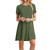 Lange Casual Loose O Neck Cotton Women Dresses Solid Elegant Summer Dress Short Sleeve Mini