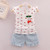Summer Female Baby Vest Shorts Year Old Girl Pure Cotton Cartoon Tank Childrens Suit