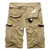 Summer Cargo Shorts Men Cotton Casual Shorts Mens Solid Color Knee Length Multi Pocket Short Pants Man