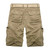 Summer Cargo Shorts Men Cotton Casual Shorts Mens Solid Color Knee Length Multi Pocket Short Pants Man