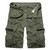 Summer Cargo Shorts Men Cotton Casual Shorts Mens Solid Color Knee Length Multi Pocket Short Pants Man