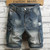 Denim Jeans Shorts Straight Denim Shorts Multi-pocket Jeans Good Quality Men Loose Casual Short Jeans Knee Length  Jeans