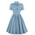 Dress Vintage Style Bow Tie Neck Button Up Elegant Women Summer Belted Pinup Rockabilly Dresses