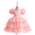 Girl Princess Dress Fashion Tulle Child Elegant Puff Sleeve White Wedding Party Birthday Tutu Cake Dress Child Clothes