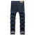 Mens Rivet Patch Jeans Runk Rock Embroidery Stretch Cotton Denim Motorcycle Biker Straight Trousers
