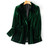 Green Velvet Blazer Women Office Ladies Elegant  Blazer Coat Full Sleeve Work Blazers