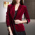 Jacket Female Autumn Spring Casual Velvet Blazer Jacket Women Plus Size Suit Jacket Full Sleeve Coat
