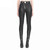 Fashion Punk Button Women PU Leather Pants Luxury High Waist Skinny Pencil Pantalon Femme Street Black Rivet Moto Biker Trousers