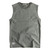 Summer New American Retro Sleeveless O-neck Solid Color T-shirt Mens 100% Cotton Washed Casual Sports Fitness Vest Tops