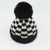 New Kids Winter Plaid Knitted Hat For Boys Girls Faux Fur Pompom Beanie Crochet Warm Baby Cap