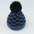 New Kids Winter Plaid Knitted Hat For Boys Girls Faux Fur Pompom Beanie Crochet Warm Baby Cap