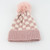 New Kids Winter Plaid Knitted Hat For Boys Girls Faux Fur Pompom Beanie Crochet Warm Baby Cap