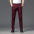 Autumn Mens Dress Pants Plaid Stripe Casual Slim Fit Office Pants Pantalon Red Classic Retro Suit Wedding Trousers